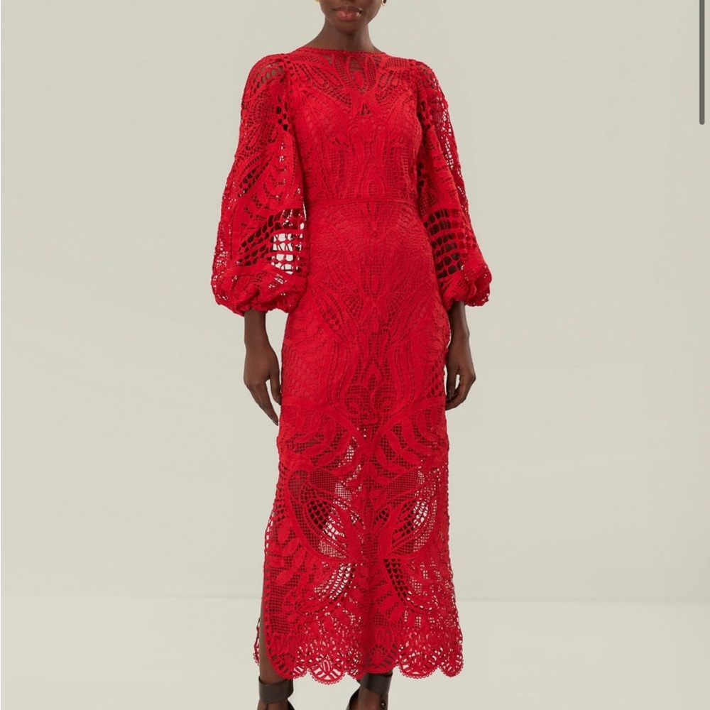 Elegant Red Lace Dress